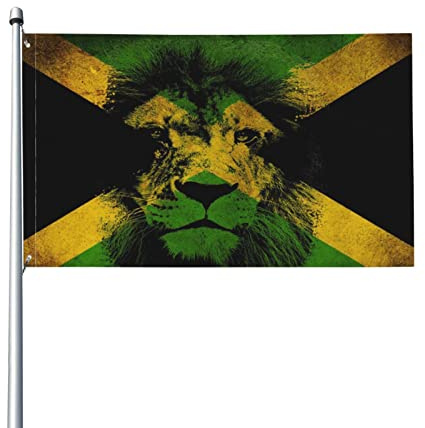 Bandera Rastafari Reggae Jamaica, bandera de jardín, bandera de poliéster con ojales, 3x5 pies, bandera de casa de patio para jardín, Patio, césped