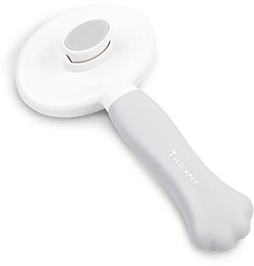 Cepillo para Gatos con Forma de Pata, Gris, Quitapelos, Autolimpiable