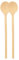 teemando® Lot de 2 cuillères de cuisine rondes en bois de 20 cm pour la cuisine et la pâtisserie