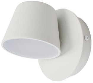 Alpinaluz Applique da parete a LED con faretto 6 W bianco caldo 2700 K CRI 90 senza sfarfallio - Design orientabile a 350° in alluminio bianco per comodino o testiera