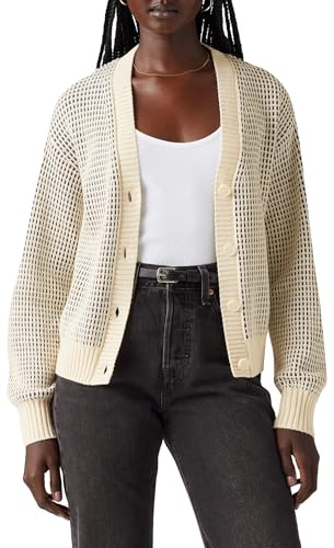 Levi's Cardigan da Donna Snowflake, Burro Cream Stripe, M