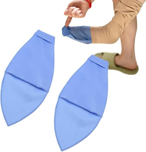 Open Toe Compression Sock Aid for Easy Slide - Slip Stocking Applicator to Help Assist Put On for Elderly, Disabled, Pregnant, 2 Pcs (Blue) (2 Pcs (Blue))