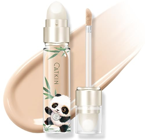 CATKIN Flawless Flüssiger Concealer, Konturieren & Aufhellen, Deckt Augenringe, Rötungen & Hautunreinheiten, Langanhaltend, Enthält Hyaluronsäure, Geeignet Für Empfindliche Haut, Doppelpinsel, 5g