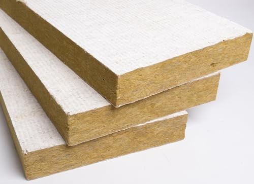 WITIT 3 PANNELLI FOGLI DI LANA DI ROCCIA FONOISOLANTI ISOLANTE TERMICA 1200X400 MM ALTEZZA 8 CM 1,44 MQ PER INTERINI ANTIMUFFA, PER ISOLAMENTO TERMICO SPESSORE 80 MM FKD-MAX C2