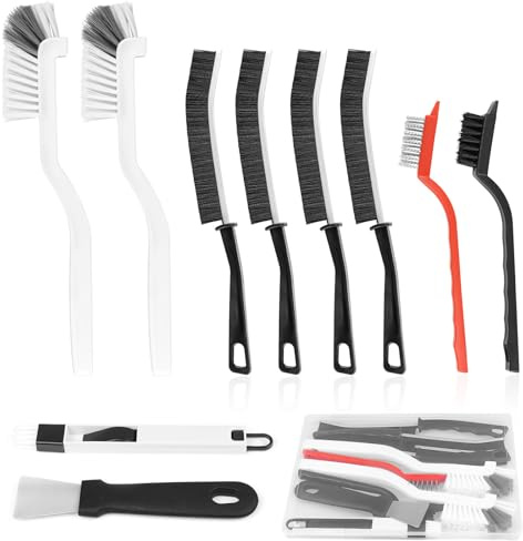 Fugenbürste,Fugenreinigungsbürste mit Harten Borsten,Multifunktionale Crevice Cleaning Brush,Reinigungsbürste Schmal für Küchen,Bad,Fliesen,Toilette,Badezimmer,Ecken