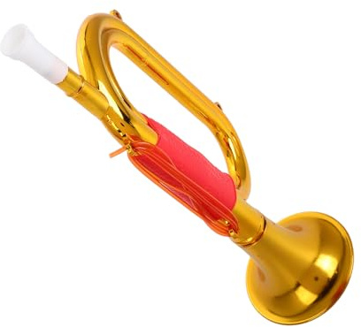 SEWACC Giocattolo di Tromba in Plastica, Giocattolo di Tromba Dorata, Strumento Musicale per L'apprendimento Precoce, Accessorio per Spettacoli Teatrali, Bomboniera per Giochi di Ruolo