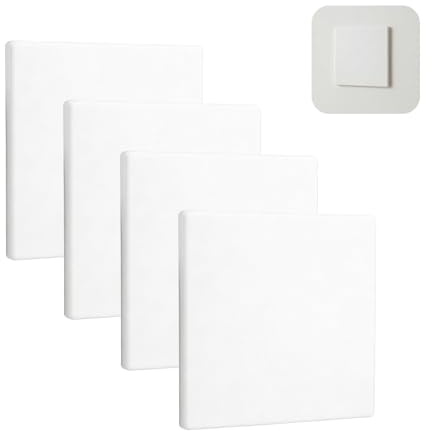 Placa ciega de pared, placa ciega doble sin tornillos, de plástico de alta calidad, ideal para enchufes o interruptores no utilizados, cubierta para interruptor de luz (4)