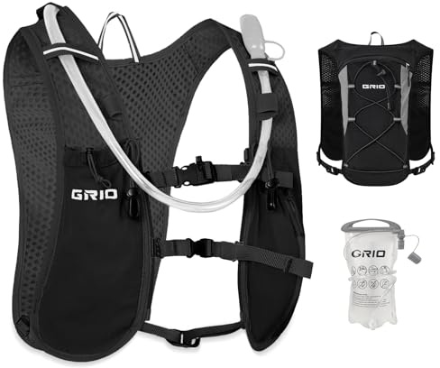 Gilet d’Hydratation 1.5L GRIO - Sac à Dos de Course Léger et Respirant pour Homme et Femme - Idéal pour Trail, Marathon, Vélo - Stable et Confortable
