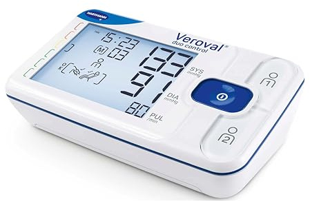 Veroval duo control Tensiomètre de Bras : Détecte les arythmies cardiaques - Indicateur de repos - Contrôle positionnement du brassard - Taille M