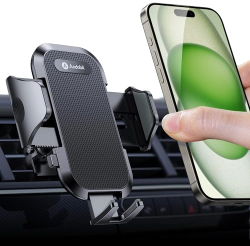 andobil Handyhalterung Auto Lüftung Handy Halterung [2025 Upgrade Lüftungsclip] Kfz Handyhalterung 360° Drehbar Autohalterung Kompatibel mit iPhone 16 15 14 13 11 12 Pro Max Samsung S24 S23 Ultra
