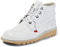 Kickers Unisex Kick Hi Classic Ankle Boots | Extra Comfortable | Added Durability | Premium Quality, White, 4 UK