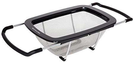 KitchenAid Expandable Stainless Steel Colander, Black