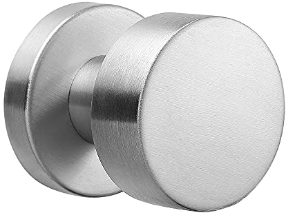 ck-tuerbeschlaege zylindrischer Knauf auf Rundrosette | V2A Edelstahl matt | drehbar links & rechts