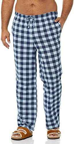 Amazon Essentials Pantalon de pyjama en tricot de coton Homme, Bleu Bleu Marine Bison, XXL