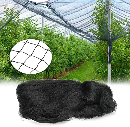 Vogelschutznetz, 5 x 15 m Volierennetz, 6cm Hühnernetz, Teichnetz, Geflügelnetz Geeignet zum Schutz von Obstbäumen Gemüse vor Vögeln(Schwarz)