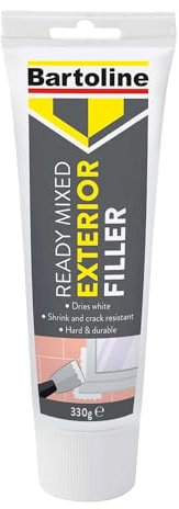 Bartoline Ready Mixed Exterior Filler Tube 330g – Weather-Resistant, No Shrinkage, Easy Application – Ideal for Outdoor Repairs