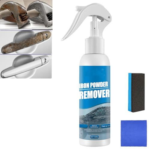 Car Rust Removal Spray, Iron Powder Remover, Multipurpose Rust Remover Spray, Rust Out Quickly Remover Spray, Multifunctional Paint Cleaner Car, Spray Rust Remover Iron Cleaning (100ml)