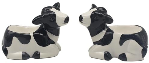 The Leonardo Collection Cow Novelty Egg Cups for Kitchen & Home | Ideal Eggs Cup for Egg Holder Storage | Durable Egg Holder for Everyday Use | Stylish Kitchen Accessory As Egg Cup