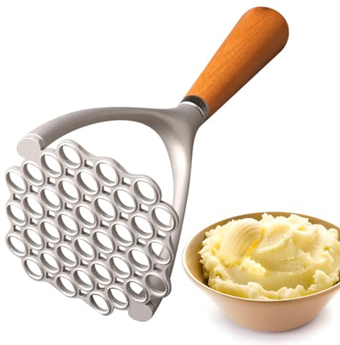 Masher intensivo de patatas: herramienta robusta para puré de patatas | herramienta de cocina picadora de carne picada, diseño de servicio