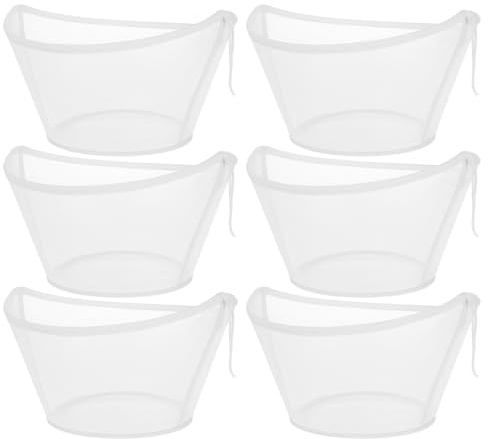 XLIUAX 6 bolsas de leche de nueces, malla fina, reutilizables, de nailon, con cordón, lavable, reutilizable, para queso, zumo de fruta, almendra, yogur, vino, tofu y café