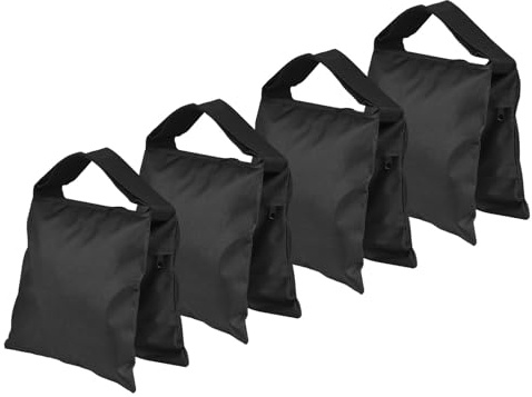 RASTKY Professional 6 PCS Sandbags for Photography, Premium Cloth, Sturdy and Durable, Black Color, 2.2lbs, Perfect for Studio Photography (4 pcs)