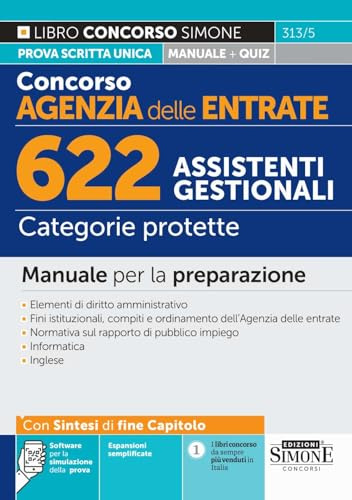 Concorso Agenzia delle Entrate. 622 assistenti gestionali. Categorie protette. Manuale per la preparazione