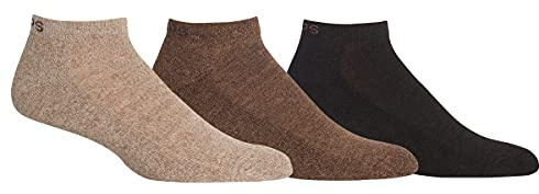 Chaps Men's Assorted Marl Low Cut Casual Socks (3 Pack), Khaki, Shoe 6-12/Sock Size 10-13