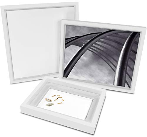 Besthobby Bilderrahmen für Keilrahmen - weiß (34x44cm (30x40cm)) Bilderrahmen Keilrahmenbilder Leinwand Hochzeit Künstlerbedarf Bild Rahmen
