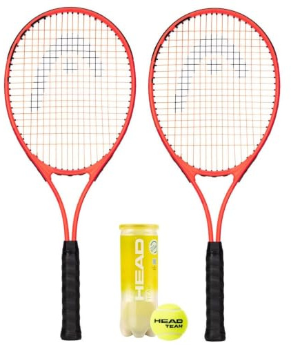 Head Radical Tennisschläger für Erwachsene, mit Schutzhülle und 3 Tennisbällen