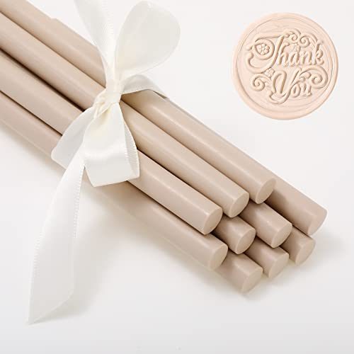15 Stücke Klebepistole Siegelstempel Wachs Sticks, Versandfähige Siegelwachs Sticks für Wachs Siegelstempel, Schön für Hochzeit Einladungen, Kartenumschläge, Weihnachten Geschenk (Nackt)