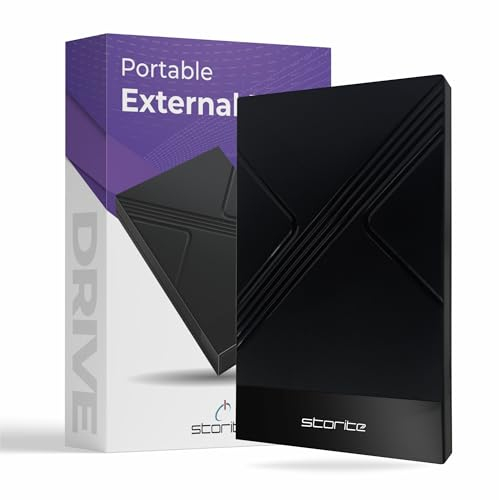 Storite - Disco Duro Externo Portátil Tipo C De 500 GB, Almacenamiento De Copia De Seguridad HDD De 2,5 con Transferencia De Datos Rápida USB 3.1/USB C, Compatible con Teléfono, Xbox One (Negro)