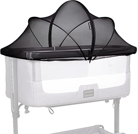 Beberoad Moustiquaire pour Berceau/Berceaux/Lit de Voyage/Lit d'Appoint/Lit Parapluie Bébé, Tissu à Mailles Fines, Simple à Installer(Noir, 96 * 55CM)
