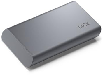 LaCie Mobile 2TB Secure USB-C Mobile External Solid State Grey