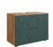 Vicco Waschbeckenunterschrank Irma, Goldkraft Eiche/Grün, 80 cm mit 2 Schubladen