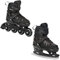 RAVEN Inline Skates Inliner für Kinder und Erwachsene OPTIONAL 2in1 mit Schlittschuhen verstellbar (Oxen Black mit Kufen, 34-37 (21,5cm-24cm))