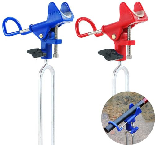 UAPPO Rutenhalter 2 Stück angelrutenhalter 360° Verstellbarer Angelrutenhalter Angel Halter Boden Abnehmbar rutenhalter Angel Winkelverstellbarer Rutenhalter Rod pod für Flussangeln, Strandangeln