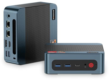 BOSGAME P3 Lite Mini PC AMD Ryzen 7 6800H Processeur jusqu'à 4.7GHz, Windows 11 Pro Mini Ordinateur, 24Go DDR5 RAM 1To PCIe 4.0 SSD Business Game Mini Ordinateur de Bureau HDMI/WiFi 6E/BT5.2
