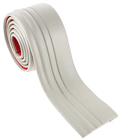 SEWOART 1Roll Peel and Stick Baseboard Wall Molding Trim Self-Adhesive Skirting Line for Wall and Floor Seam Premium Nbr Material Easy Cut for Home Decoration (78.6x3.9inch)