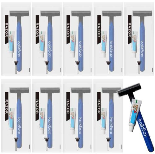 10 Stück einzeln verpacktes Reise-Einwegrasierer-Set mit Rasiercreme, Hotelgäste, Private Pflege, Handrasierer, Toilettenartikel, Mehrzweck-Rasier-Set für Zuhause, Hotel, Reisen