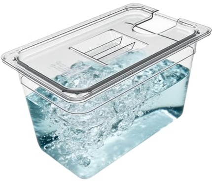 Sous Vide behållare med lock | sous vide matlagningsbehållare med lock | vakuummatlagningsskål för blötläggning för köksbruk kött marinering kyckling nötkött biff