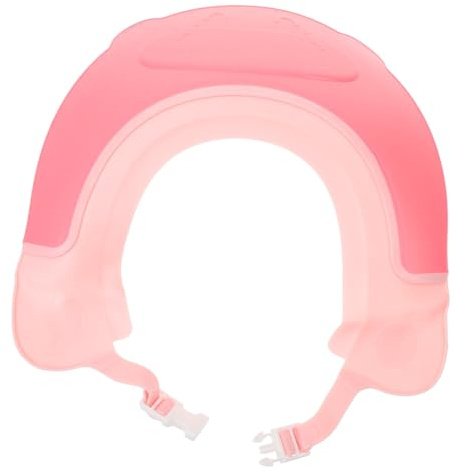 SOIMISS Verstellbare Duschhaube aus PE Material mit Ohren Augenschutz Wasserdichter Shampoo Schutz für Kleinkinder und Junge Mädchen Rutschfeste Badekappe für Angenehmen Badespaß