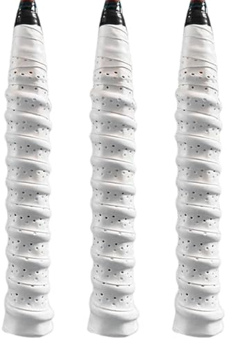 1 rollo de cinta de agarre para bádminton, absorbente, transpirable, suave, antideslizante, para tenis, accesorios para raquetas, sellado adhesivo para bádminton, cinta de agarre blanca para