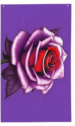 Drapeau rose fuchsia. Drapeau décoratif d'extérieur 0,9 x 1,5 m, bannière verticale en polyester