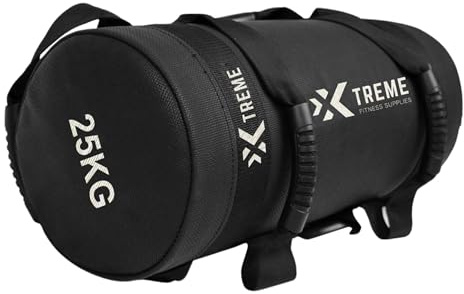 Xtreme Fitness Power Bag 25 kg, Robuster PVC Gewichtssack mit Griffen, Vielseitiger Sandbag für funktionelles Training, CrossFit, Hyrox Workouts, Kraft & Ausdauer