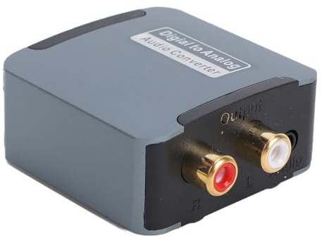 Cuifati Convertidor de Digital a Analógico, SPDIF Coaxial óptico a Interfaz AV Convertidor Estéreo de 3,5 Mm con Reducción Electrónica de Ruido, para Altavoz Amplificador de TV