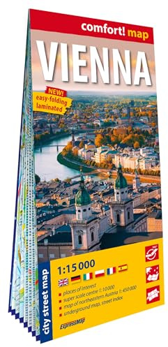 Vienne 1/15.000 (carte grand format laminée - plan de ville). Vienna