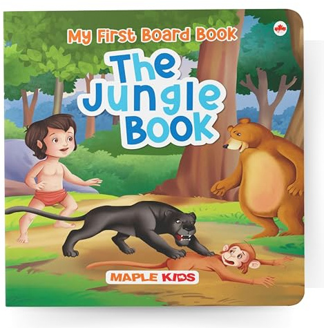 Story Book for Kids - Jungle Book - Illustrated Board Book for Children - Age 0 - 2 Years