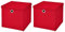 StickandShine 2er Set Rot Faltbox 28 x 28 x 28 cm Aufbewahrungsbox faltbar mit Deckel