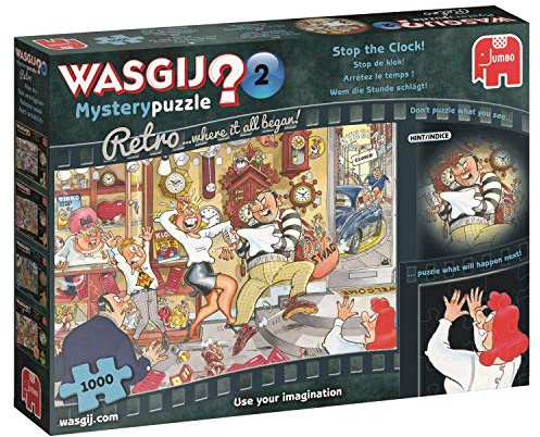 Jumbo 19154 Wasgij Mystery Retro 2 Stop The Clock 1000 Teile Puzzle
