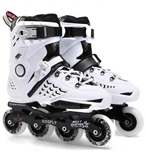 YYW Inline Skates,Men and Women Professional Roller Skates Fitness Inline Skate for Adults and Beginners (White,39)